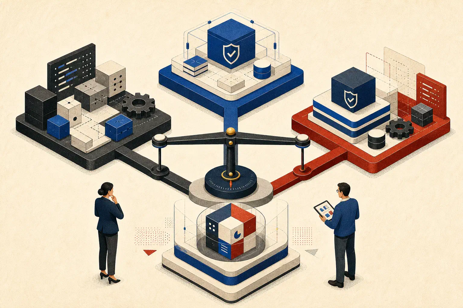A build, buy, or combine decision matrix for an AI agent connected to business data.