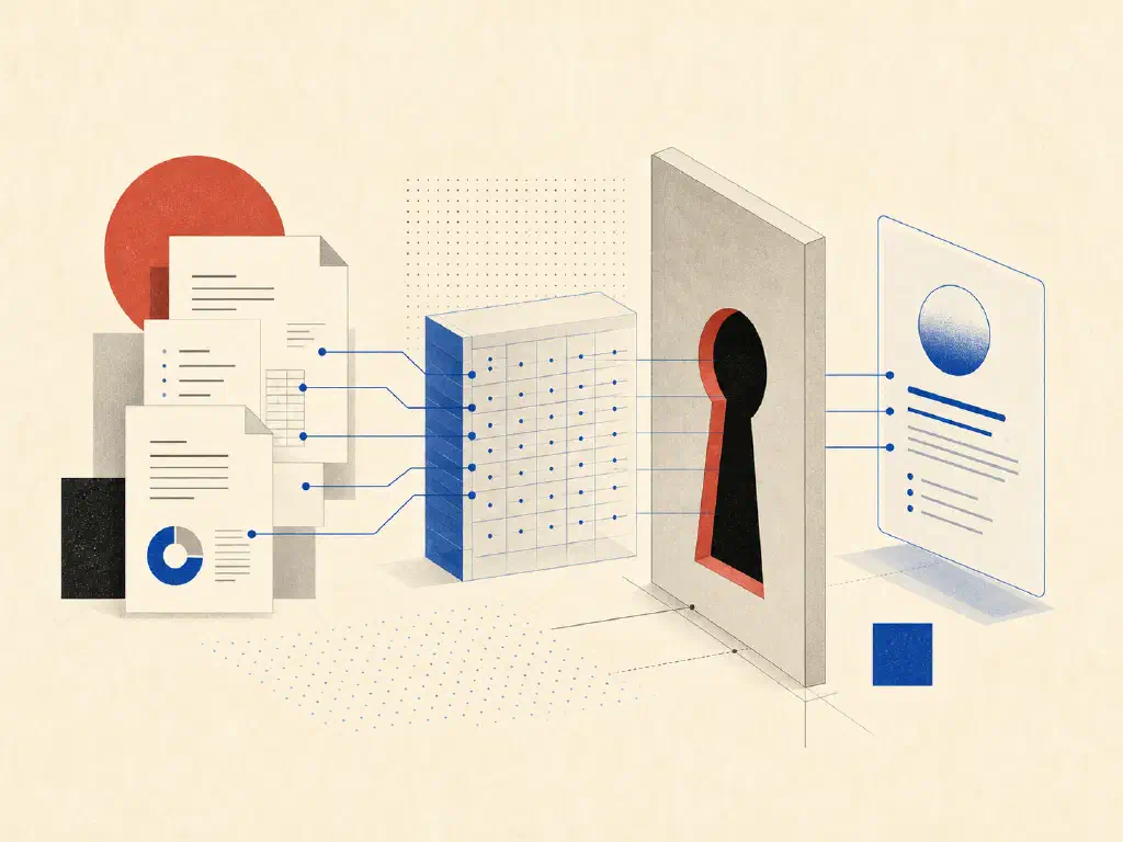 An AI answer connected to approved sources, shared metric definitions, access controls, and inspectable evidence.